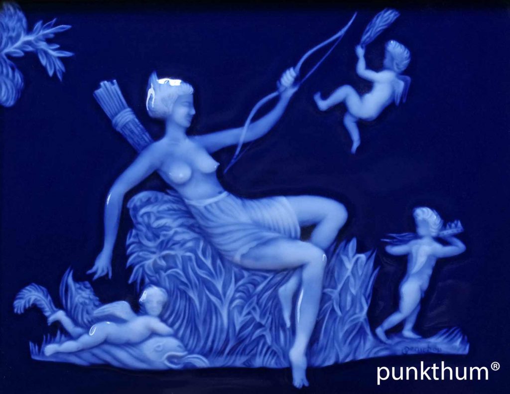Pate sur Pate Bild aus Limoges: Diana mit Putti.