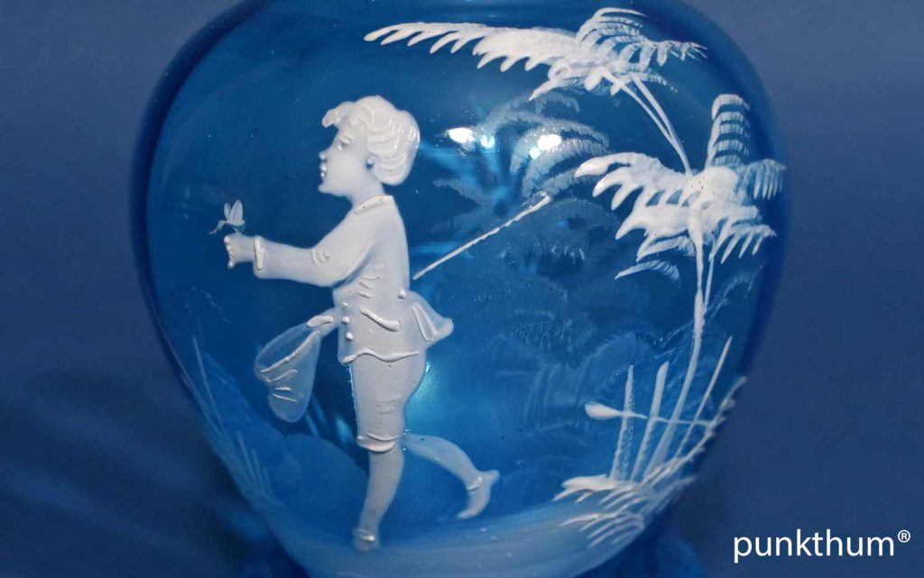 Schneemalerei auf einer Vase, um 1900. Aus unserer Sammlung.